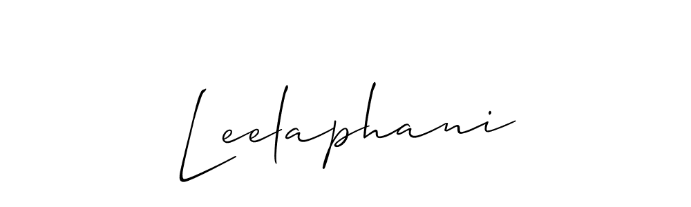 The best way (Allison_Script) to make a short signature is to pick only two or three words in your name. The name Leelaphani include a total of six letters. For converting this name. Leelaphani signature style 2 images and pictures png