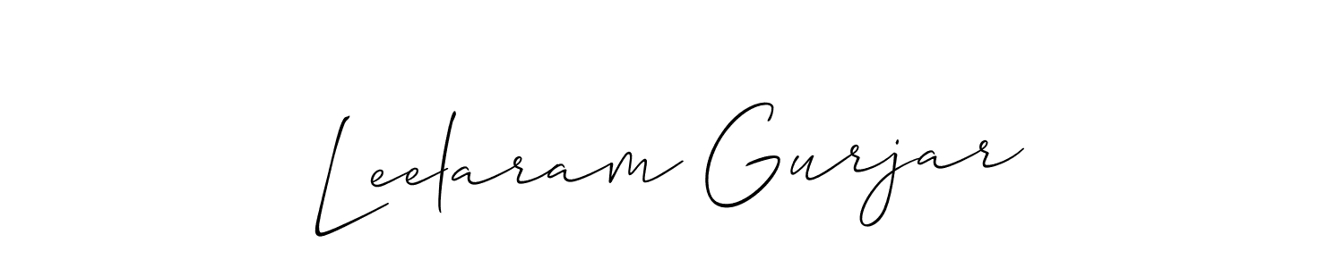 Also we have Leelaram Gurjar name is the best signature style. Create professional handwritten signature collection using Allison_Script autograph style. Leelaram Gurjar signature style 2 images and pictures png