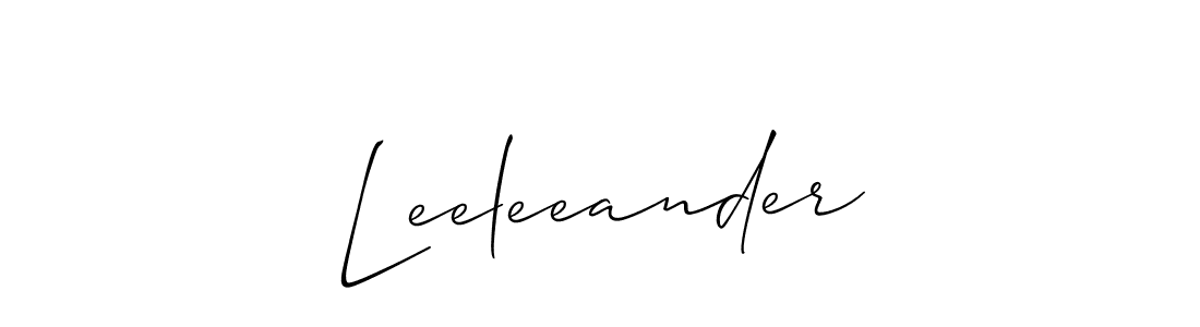 Similarly Allison_Script is the best handwritten signature design. Signature creator online .You can use it as an online autograph creator for name Leeleeander. Leeleeander signature style 2 images and pictures png