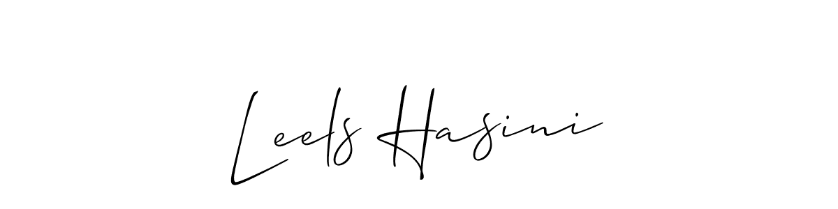 Similarly Allison_Script is the best handwritten signature design. Signature creator online .You can use it as an online autograph creator for name Leels Hasini. Leels Hasini signature style 2 images and pictures png