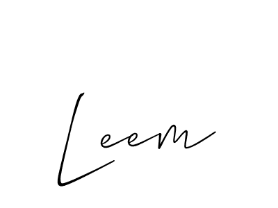 Leem stylish signature style. Best Handwritten Sign (Allison_Script) for my name. Handwritten Signature Collection Ideas for my name Leem. Leem signature style 2 images and pictures png