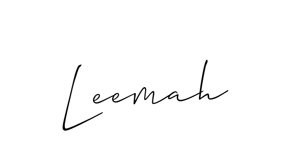 Make a short Leemah signature style. Manage your documents anywhere anytime using Allison_Script. Create and add eSignatures, submit forms, share and send files easily. Leemah signature style 2 images and pictures png