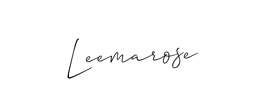 You should practise on your own different ways (Allison_Script) to write your name (Leemarose) in signature. don't let someone else do it for you. Leemarose signature style 2 images and pictures png