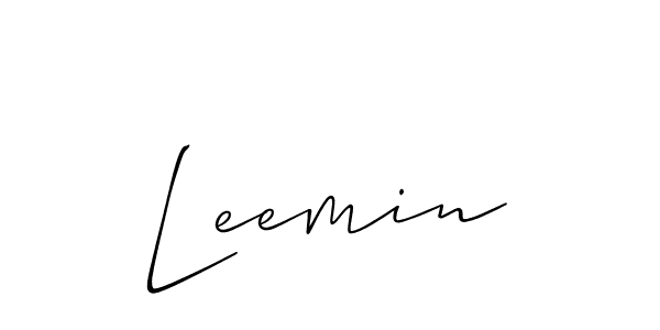 How to make Leemin name signature. Use Allison_Script style for creating short signs online. This is the latest handwritten sign. Leemin signature style 2 images and pictures png