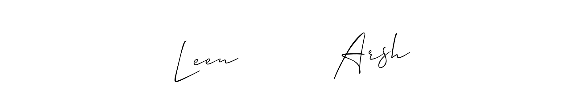 You can use this online signature creator to create a handwritten signature for the name Leen           Arsh. This is the best online autograph maker. Leen           Arsh signature style 2 images and pictures png