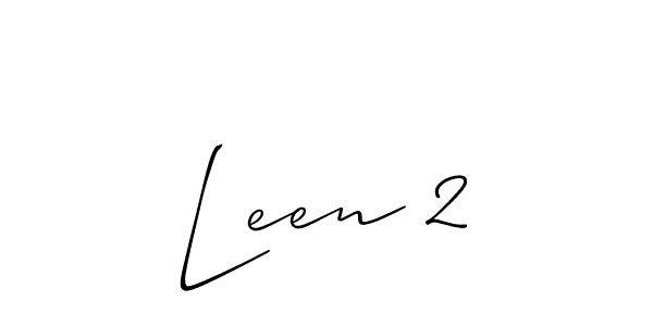 if you are searching for the best signature style for your name Leen 2. so please give up your signature search. here we have designed multiple signature styles  using Allison_Script. Leen 2 signature style 2 images and pictures png