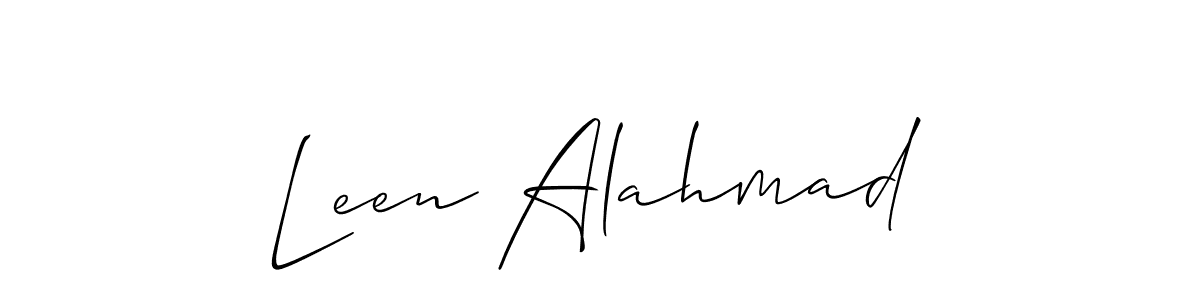 Make a short Leen Alahmad signature style. Manage your documents anywhere anytime using Allison_Script. Create and add eSignatures, submit forms, share and send files easily. Leen Alahmad signature style 2 images and pictures png