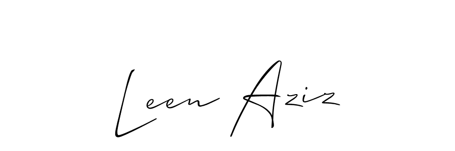 Make a short Leen Aziz signature style. Manage your documents anywhere anytime using Allison_Script. Create and add eSignatures, submit forms, share and send files easily. Leen Aziz signature style 2 images and pictures png