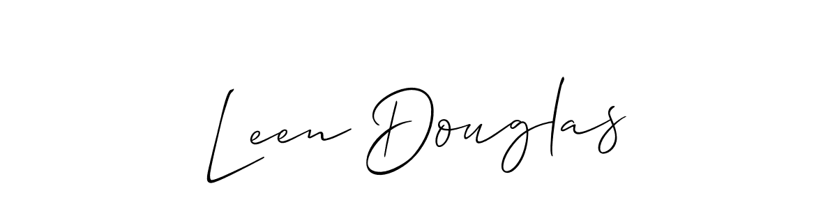 Similarly Allison_Script is the best handwritten signature design. Signature creator online .You can use it as an online autograph creator for name Leen Douglas. Leen Douglas signature style 2 images and pictures png