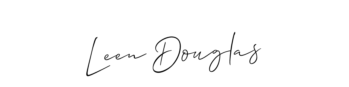 Create a beautiful signature design for name Leen Douglas. With this signature (Allison_Script) fonts, you can make a handwritten signature for free. Leen Douglas signature style 2 images and pictures png