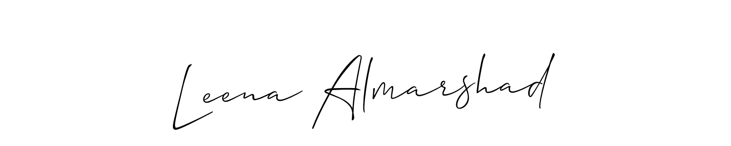 Use a signature maker to create a handwritten signature online. With this signature software, you can design (Allison_Script) your own signature for name Leena Almarshad. Leena Almarshad signature style 2 images and pictures png