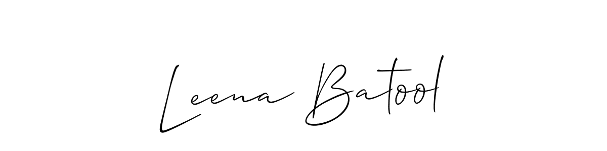 How to make Leena Batool signature? Allison_Script is a professional autograph style. Create handwritten signature for Leena Batool name. Leena Batool signature style 2 images and pictures png