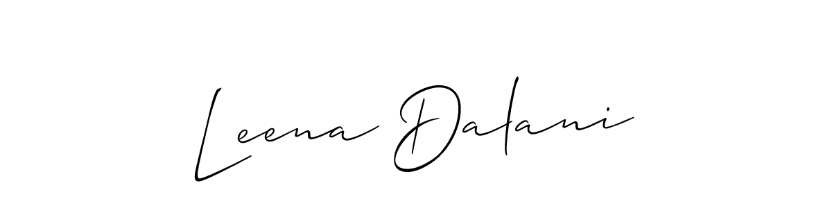 Also You can easily find your signature by using the search form. We will create Leena Dalani name handwritten signature images for you free of cost using Allison_Script sign style. Leena Dalani signature style 2 images and pictures png