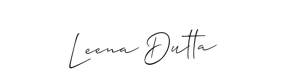 Use a signature maker to create a handwritten signature online. With this signature software, you can design (Allison_Script) your own signature for name Leena Dutta. Leena Dutta signature style 2 images and pictures png