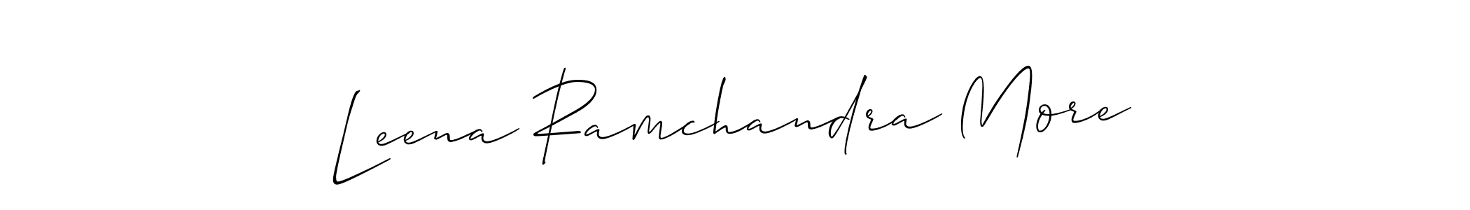 How to make Leena Ramchandra More name signature. Use Allison_Script style for creating short signs online. This is the latest handwritten sign. Leena Ramchandra More signature style 2 images and pictures png