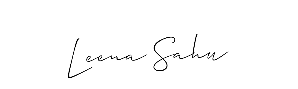 Also You can easily find your signature by using the search form. We will create Leena Sahu name handwritten signature images for you free of cost using Allison_Script sign style. Leena Sahu signature style 2 images and pictures png