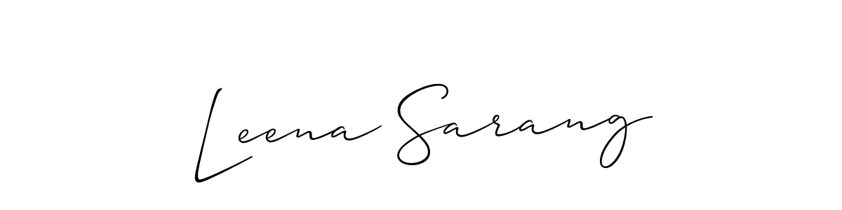 Design your own signature with our free online signature maker. With this signature software, you can create a handwritten (Allison_Script) signature for name Leena Sarang. Leena Sarang signature style 2 images and pictures png