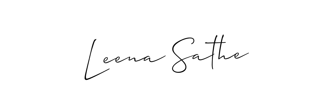 Also we have Leena Sathe name is the best signature style. Create professional handwritten signature collection using Allison_Script autograph style. Leena Sathe signature style 2 images and pictures png