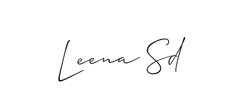 Once you've used our free online signature maker to create your best signature Allison_Script style, it's time to enjoy all of the benefits that Leena Sd name signing documents. Leena Sd signature style 2 images and pictures png