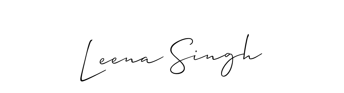 How to make Leena Singh signature? Allison_Script is a professional autograph style. Create handwritten signature for Leena Singh name. Leena Singh signature style 2 images and pictures png