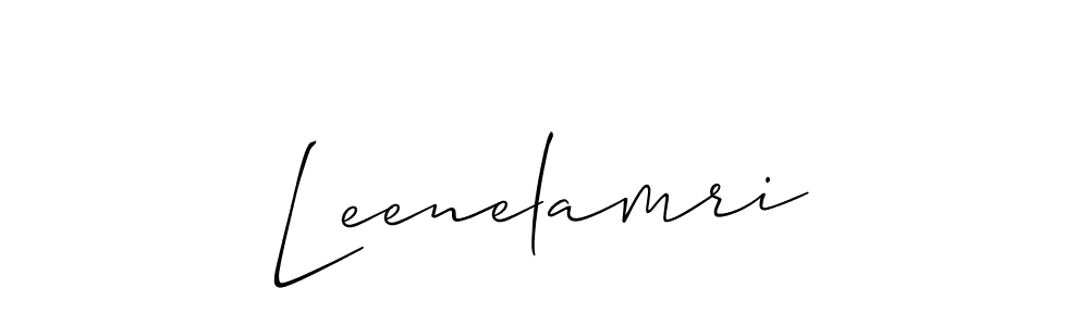 Create a beautiful signature design for name Leenelamri. With this signature (Allison_Script) fonts, you can make a handwritten signature for free. Leenelamri signature style 2 images and pictures png