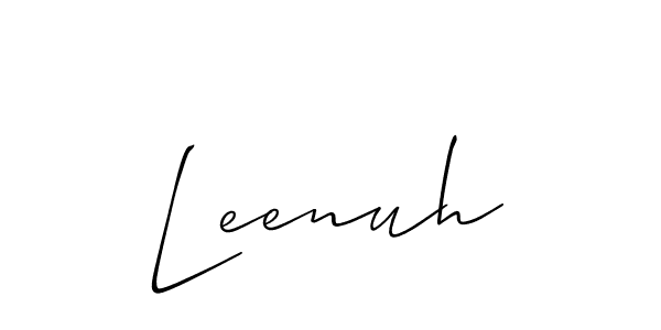 Once you've used our free online signature maker to create your best signature Allison_Script style, it's time to enjoy all of the benefits that Leenuh name signing documents. Leenuh signature style 2 images and pictures png