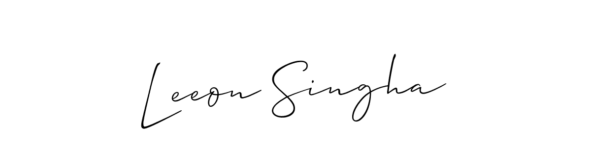 It looks lik you need a new signature style for name Leeon Singha. Design unique handwritten (Allison_Script) signature with our free signature maker in just a few clicks. Leeon Singha signature style 2 images and pictures png