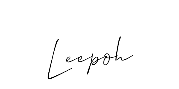 Also we have Leepoh name is the best signature style. Create professional handwritten signature collection using Allison_Script autograph style. Leepoh signature style 2 images and pictures png
