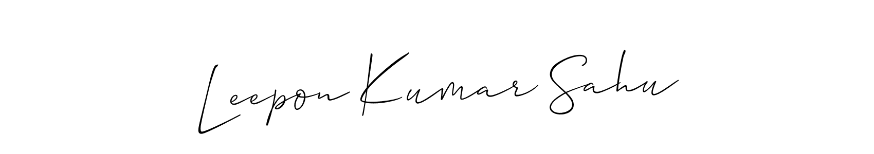 Leepon Kumar Sahu stylish signature style. Best Handwritten Sign (Allison_Script) for my name. Handwritten Signature Collection Ideas for my name Leepon Kumar Sahu. Leepon Kumar Sahu signature style 2 images and pictures png
