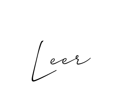 Similarly Allison_Script is the best handwritten signature design. Signature creator online .You can use it as an online autograph creator for name Leer. Leer signature style 2 images and pictures png