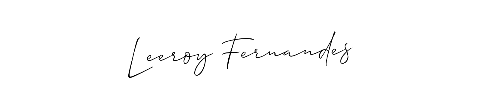 How to Draw Leeroy Fernandes signature style? Allison_Script is a latest design signature styles for name Leeroy Fernandes. Leeroy Fernandes signature style 2 images and pictures png
