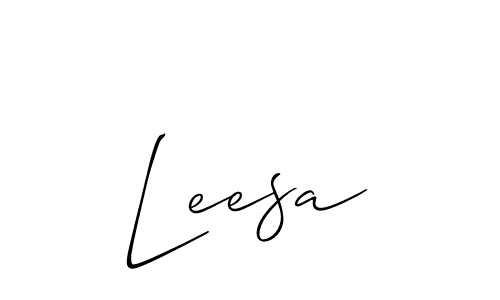 You should practise on your own different ways (Allison_Script) to write your name (Leesa) in signature. don't let someone else do it for you. Leesa signature style 2 images and pictures png