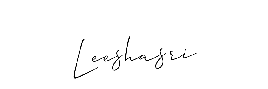Create a beautiful signature design for name Leeshasri. With this signature (Allison_Script) fonts, you can make a handwritten signature for free. Leeshasri signature style 2 images and pictures png