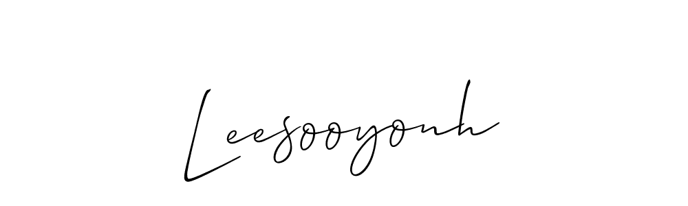 Create a beautiful signature design for name Leesooyonh. With this signature (Allison_Script) fonts, you can make a handwritten signature for free. Leesooyonh signature style 2 images and pictures png