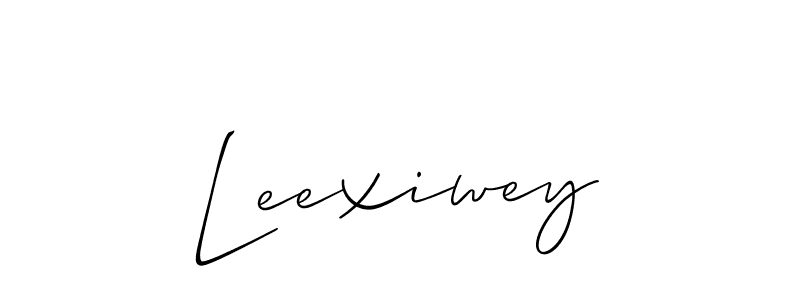 How to make Leexiwey name signature. Use Allison_Script style for creating short signs online. This is the latest handwritten sign. Leexiwey signature style 2 images and pictures png