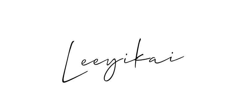 How to make Leeyikai signature? Allison_Script is a professional autograph style. Create handwritten signature for Leeyikai name. Leeyikai signature style 2 images and pictures png