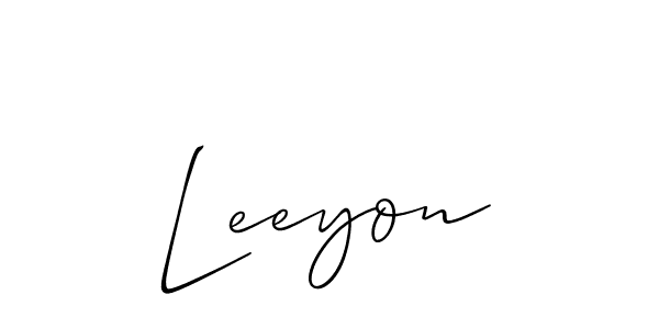 Best and Professional Signature Style for Leeyon. Allison_Script Best Signature Style Collection. Leeyon signature style 2 images and pictures png