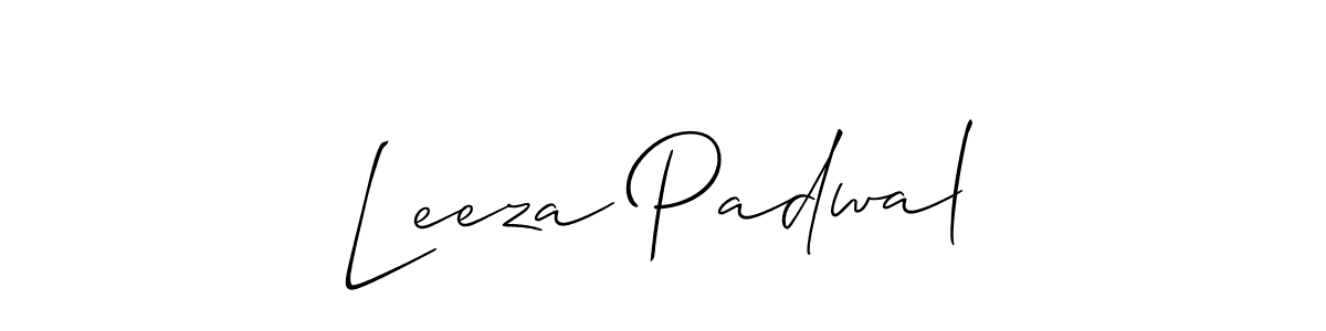 Leeza Padwal stylish signature style. Best Handwritten Sign (Allison_Script) for my name. Handwritten Signature Collection Ideas for my name Leeza Padwal. Leeza Padwal signature style 2 images and pictures png