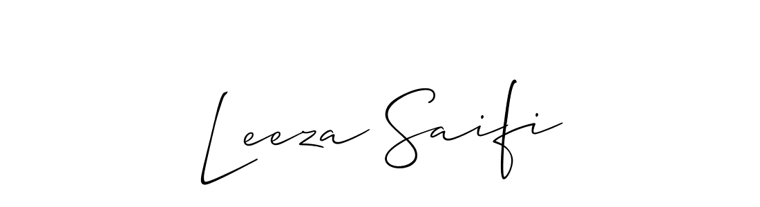 Also You can easily find your signature by using the search form. We will create Leeza Saifi name handwritten signature images for you free of cost using Allison_Script sign style. Leeza Saifi signature style 2 images and pictures png