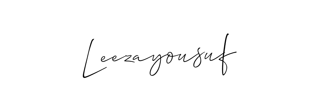 Make a beautiful signature design for name Leezayousuf. With this signature (Allison_Script) style, you can create a handwritten signature for free. Leezayousuf signature style 2 images and pictures png