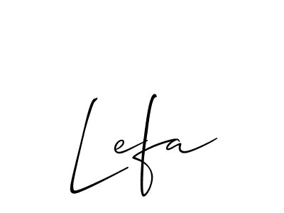 How to make Lefa signature? Allison_Script is a professional autograph style. Create handwritten signature for Lefa name. Lefa signature style 2 images and pictures png
