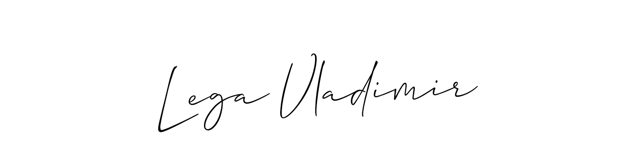 Make a beautiful signature design for name Lega Vladimir. With this signature (Allison_Script) style, you can create a handwritten signature for free. Lega Vladimir signature style 2 images and pictures png