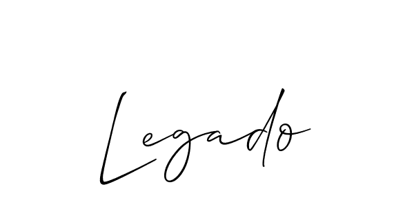 Create a beautiful signature design for name Legado. With this signature (Allison_Script) fonts, you can make a handwritten signature for free. Legado signature style 2 images and pictures png