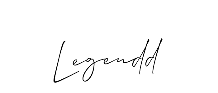 Design your own signature with our free online signature maker. With this signature software, you can create a handwritten (Allison_Script) signature for name Legendd. Legendd signature style 2 images and pictures png
