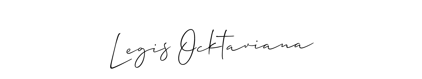 Make a beautiful signature design for name Legis Ocktaviana. With this signature (Allison_Script) style, you can create a handwritten signature for free. Legis Ocktaviana signature style 2 images and pictures png