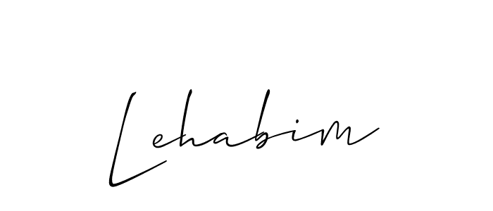 Use a signature maker to create a handwritten signature online. With this signature software, you can design (Allison_Script) your own signature for name Lehabim. Lehabim signature style 2 images and pictures png
