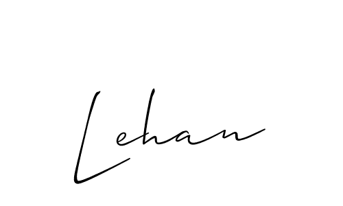It looks lik you need a new signature style for name Lehan. Design unique handwritten (Allison_Script) signature with our free signature maker in just a few clicks. Lehan signature style 2 images and pictures png