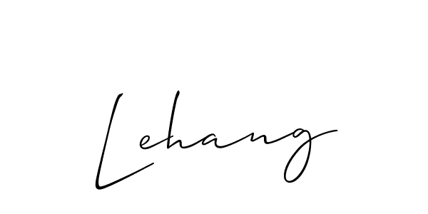 Also we have Lehang name is the best signature style. Create professional handwritten signature collection using Allison_Script autograph style. Lehang signature style 2 images and pictures png
