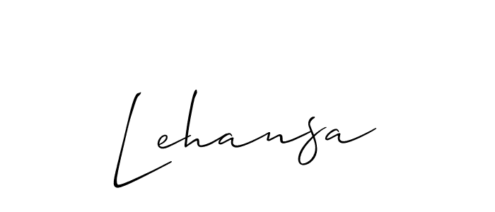 Create a beautiful signature design for name Lehansa. With this signature (Allison_Script) fonts, you can make a handwritten signature for free. Lehansa signature style 2 images and pictures png