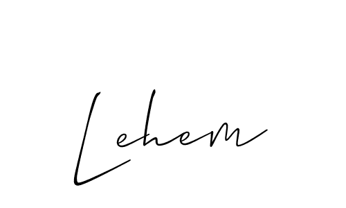 You should practise on your own different ways (Allison_Script) to write your name (Lehem) in signature. don't let someone else do it for you. Lehem signature style 2 images and pictures png